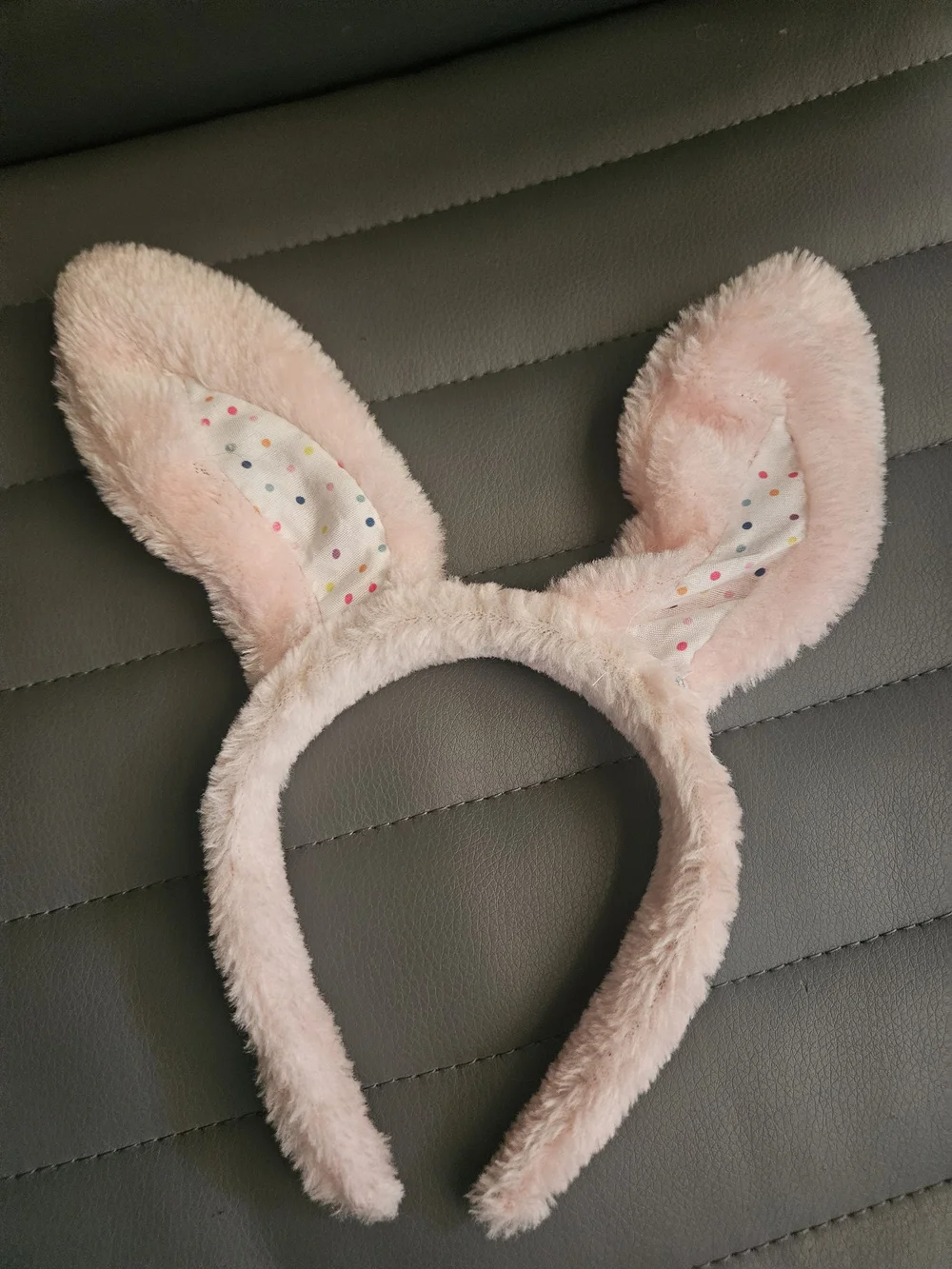 Plush Pink Bunny Ear Headband for Kids